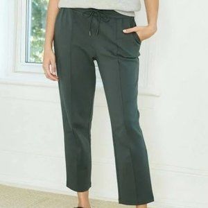A New Day Green Drawstring High Rise Elastic Waist Crop Pants